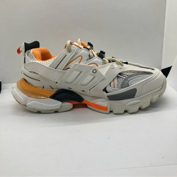 Balenciaga White Orange Womens 8 Layered Track Sneaker shoes - Picture 5 of 10